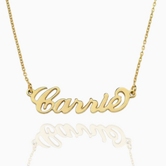 Kids Carrie Script Name Necklace