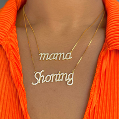 Pave Script Name Necklace