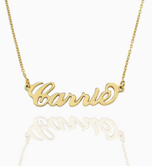 Kids Carrie Script Name Necklace