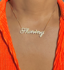 Pave Cursive Name Necklace