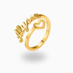 Heart Name Ring