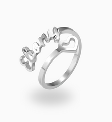 Heart Name Ring