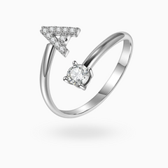 Pave Initial Ring