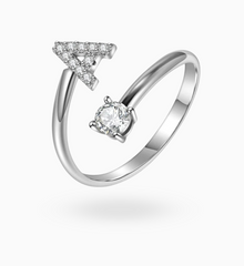 Pave Initial Ring