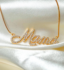 Pave Cursive Name Necklace