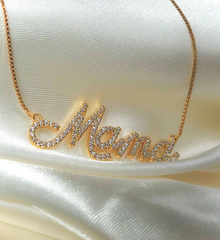 Pave Cursive Name Necklace