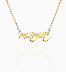 Mama Script Necklace