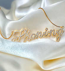 Pave Cursive Name Necklace