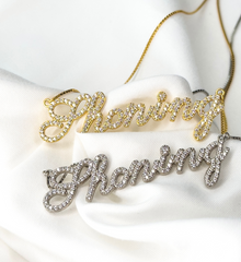 Pave Cursive Name Necklace