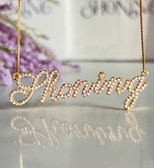 Pave Cursive Name Necklace