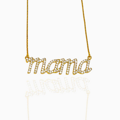 Pave Mama Necklace