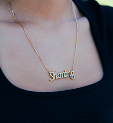 Pave Script Name Necklace