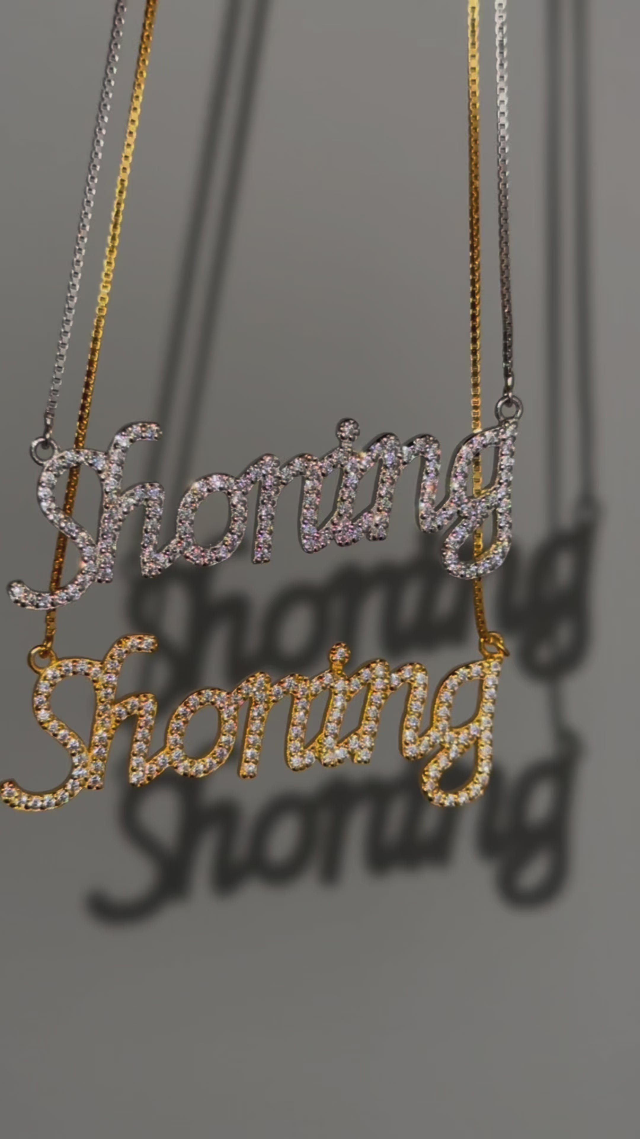 Pave Script Name Necklace